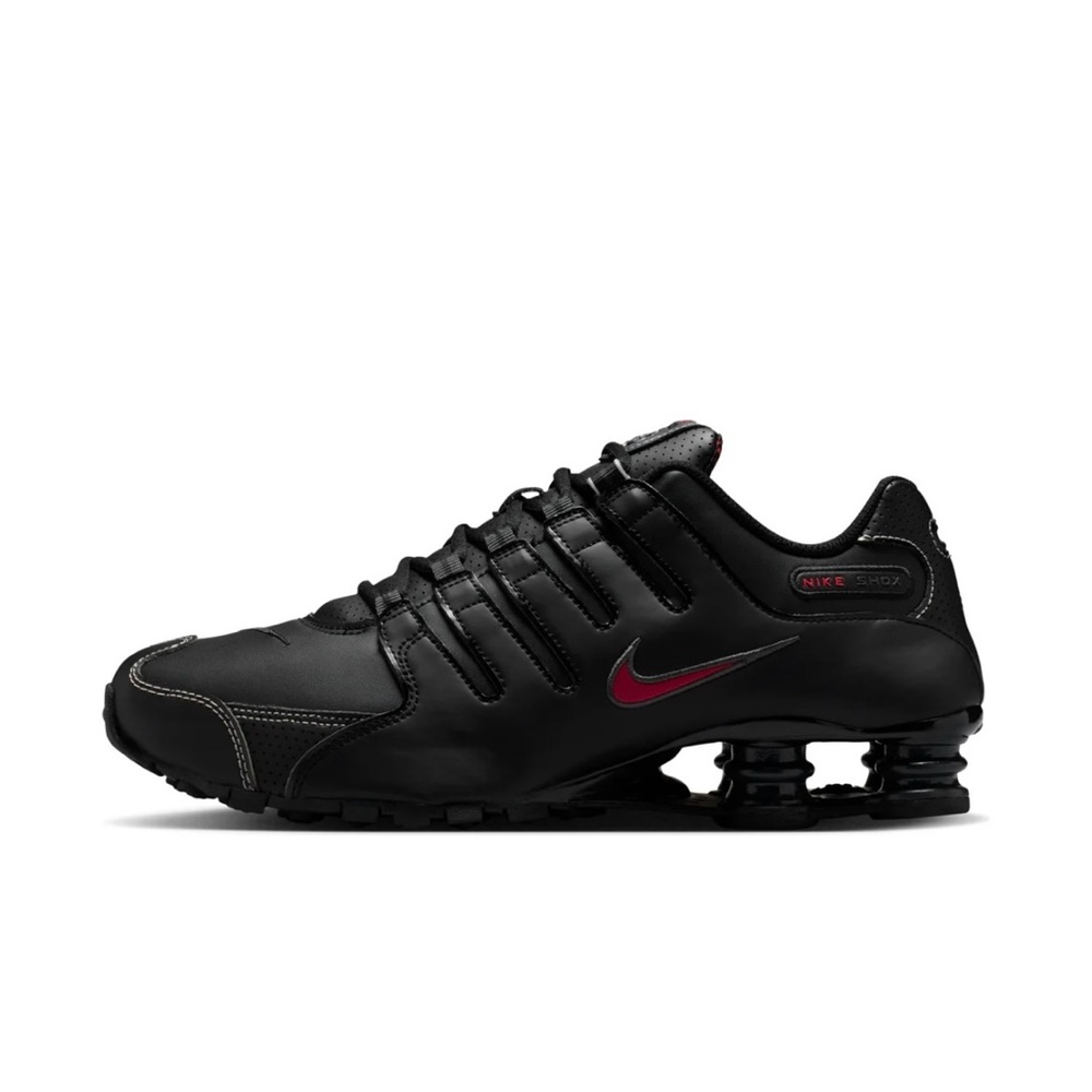 Nike Shox NZ Black White Varsity Red Sneakers 378341-017 No Shoe lid
